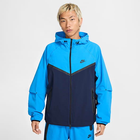 Nike blue jackets best sale